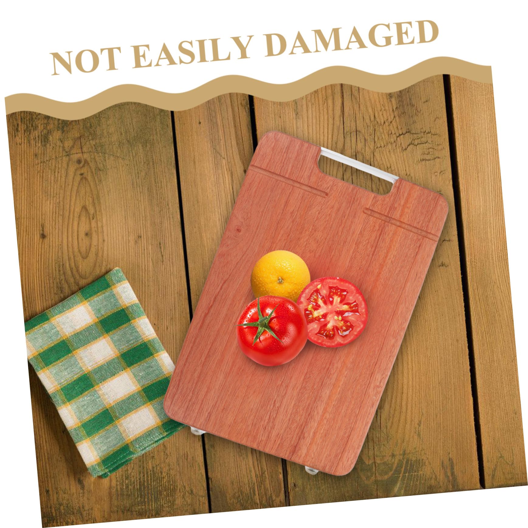 ULTECHNOVO Tagliere Per Verdure in Legno Acacia Con Manico Tagliere Per Alimenti Da Cucina Vassoio Antiscivolo