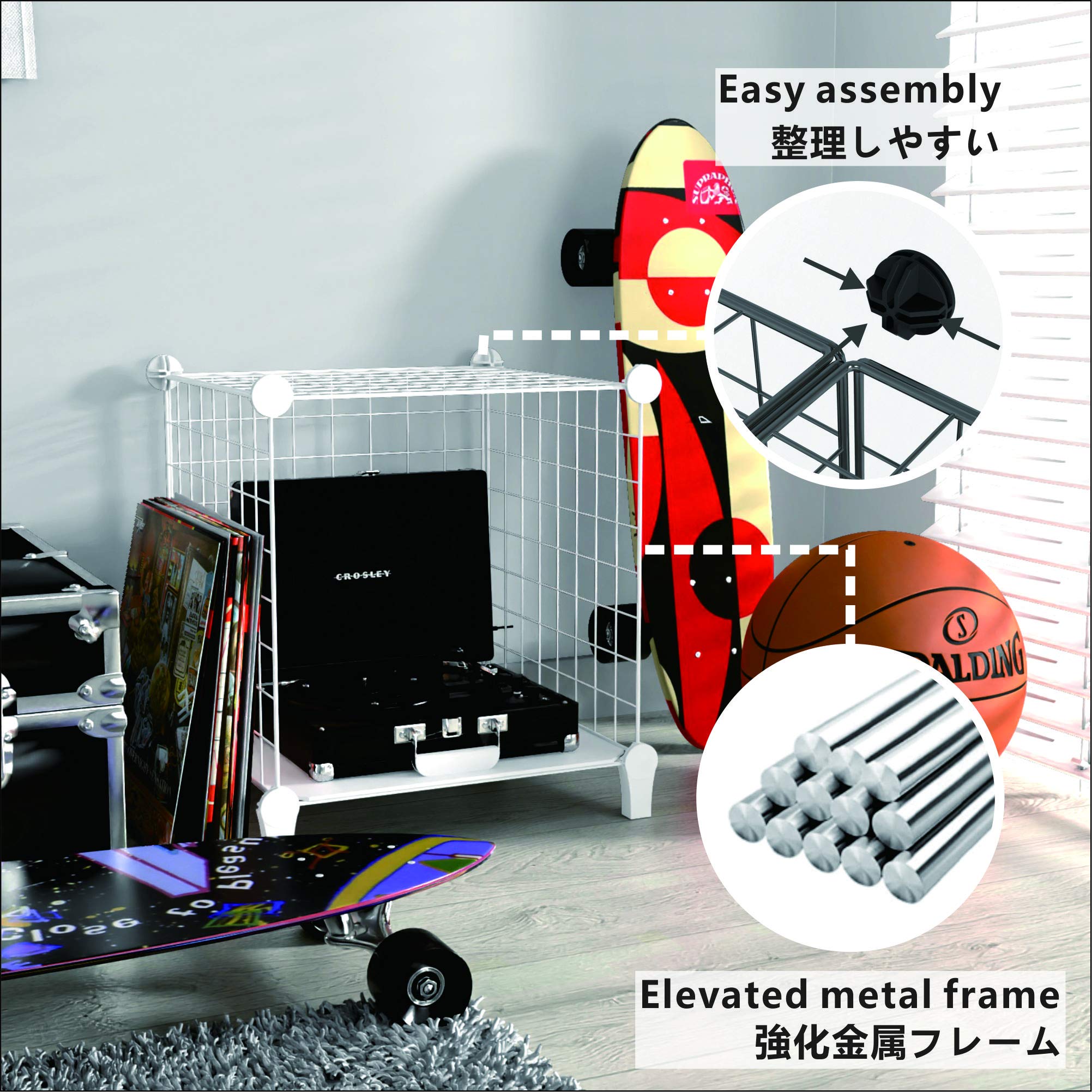 SIMPDIY Bookshelf Multifunction Spacesaving Metal Organizer Wire