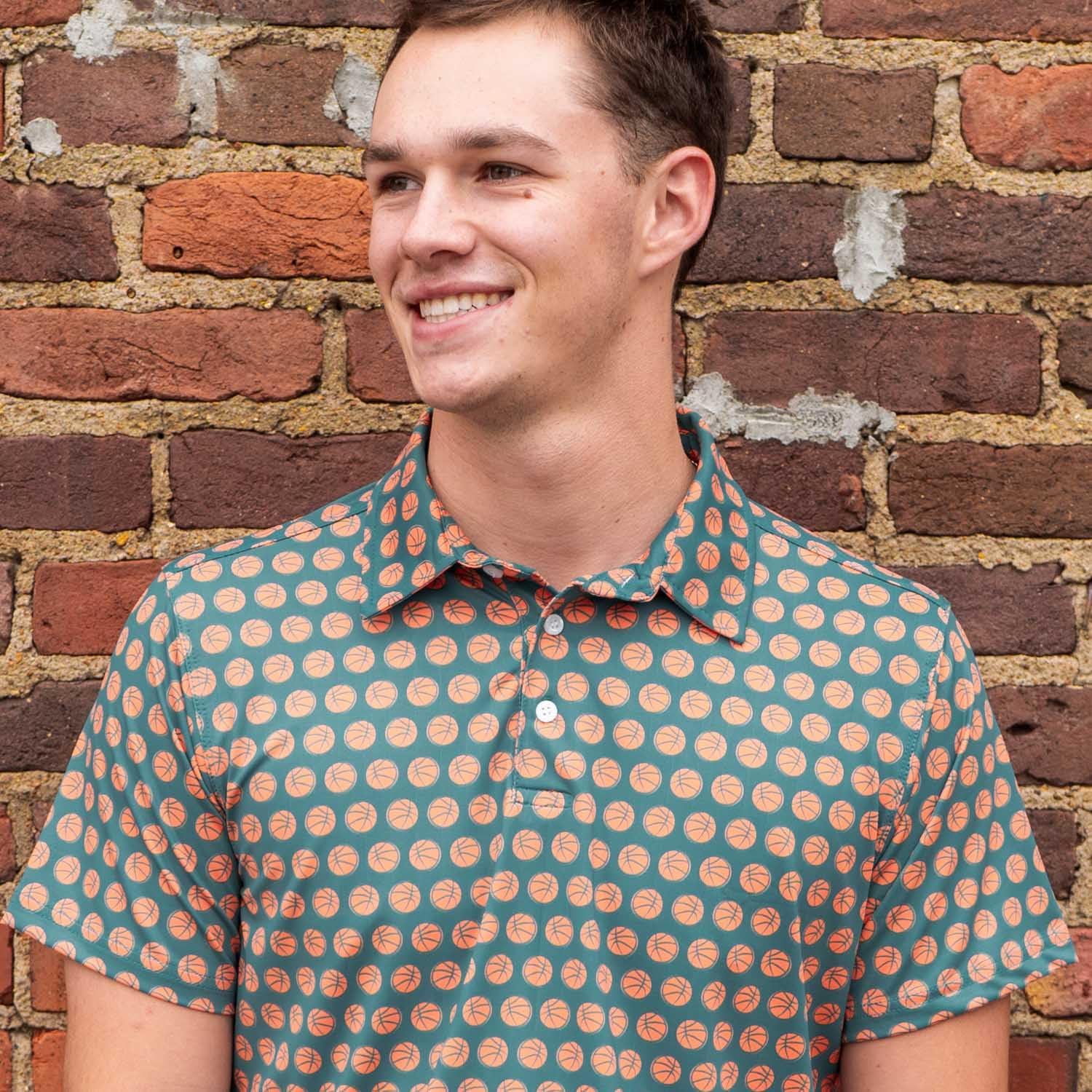 ChalkTalkSPORTS Basketball Short Sleeve Polo Shirts - Mens Basketball Performance Sport Polo - Youth & Adult Sizes