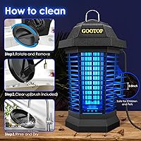 Vista 7 de GOOTOP Extractor de Insectos para Exteriores, Extractor de Mosquitos, Enchufe de 3 Puntas Eléctrico Matamoscas, Mata Mosquitos, Trampas para Moscas