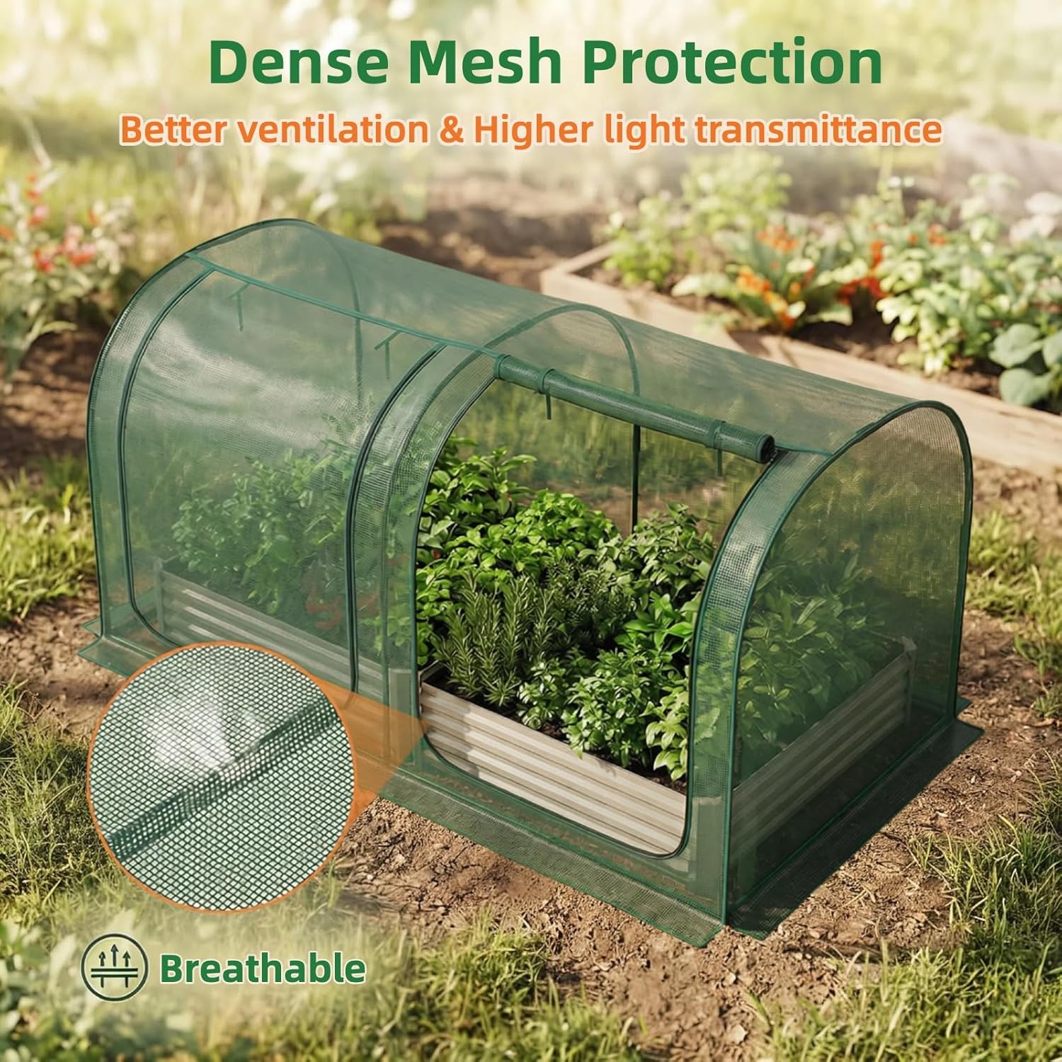 Plant Netting Cover 98"x49"x49" Tunnel Cover Tall Crop Cage Netting for Garden Protection for Vegetables Fruits,Garden Bed Cover for Plant and Animal