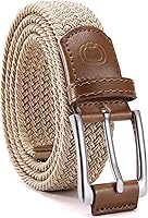 CHAOREN Men's 1 3/8" Stretch Belt - Elastic Braided Golf & Casual Belt for Jeans, Hole-Free Adjustable 30-52" Fit