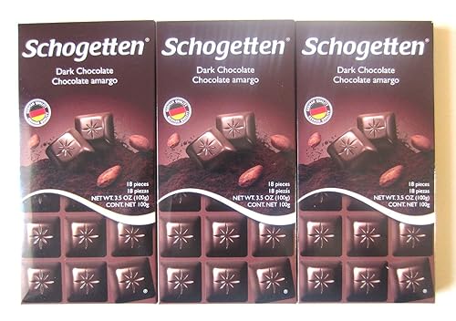 Schogetten Chocolate negro alemán (paquete de 6)