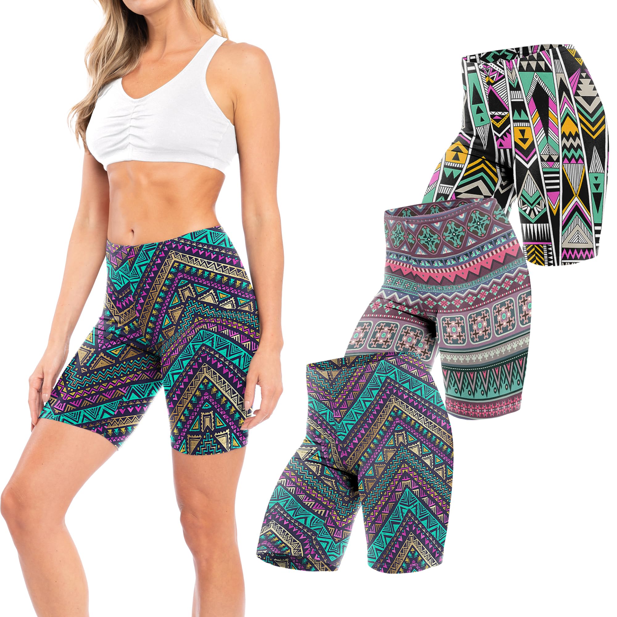 Sexy Basics Womens Ultra Soft Yoga Bike Short | Stretch Boxer Briefs | Multi Packs