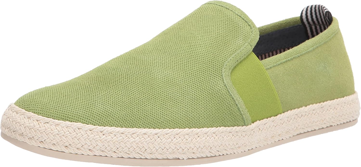Stacy Adams Men's Nino Slip-on Espadrille Loafer Sneaker, Lime Green, 11.5