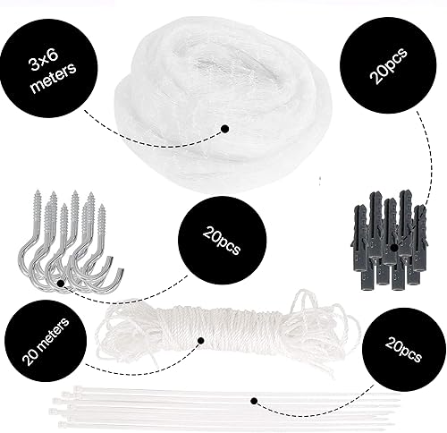 Miniatura 8 de AIYGO Red para gatos, balcón, valla de malla para mascotas, para balcón, red de nailon transparente para balcón, para mascotas, red anticaída para