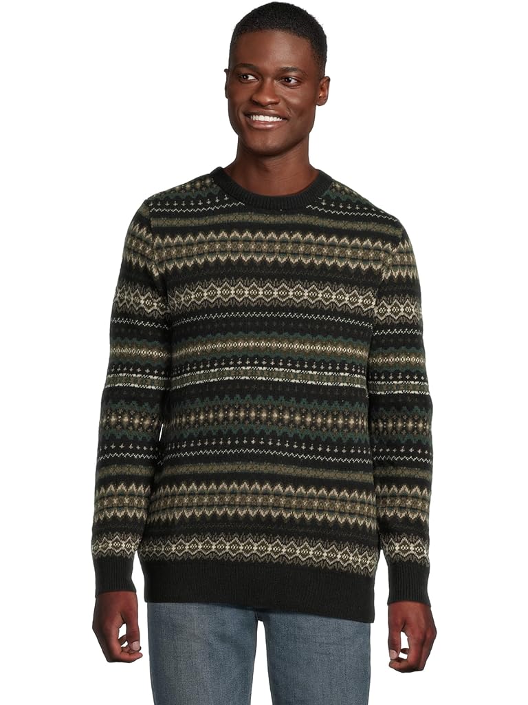 Gray Barbour Barbour Case Fair Isle Crew Neck Sweater