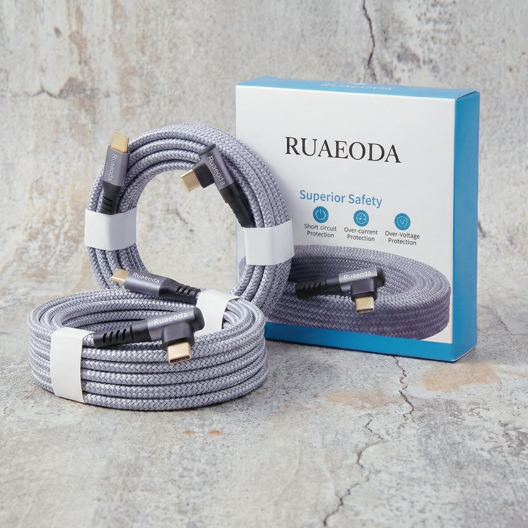 Kabel USB C 1,8 m, 2 szt., kabel do ładowania USB C na C, 60 W, kabel do szybkiego ładowania, kąt prosty USBC, kompatybilny z iPhonem^e 15 Pro Max Plus Samsun^g S23/22, MacBook Air Pro 2020, 2