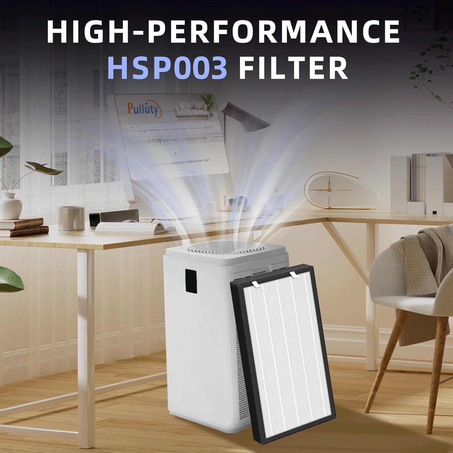 HSP003 True HEPA Filter Replacements for Hathaspace Air Purifier Filters HSP003,3 in 1 H13 True HEPA Filter with Activated Carbon Pre-Filter,2 Pack - Image 7
