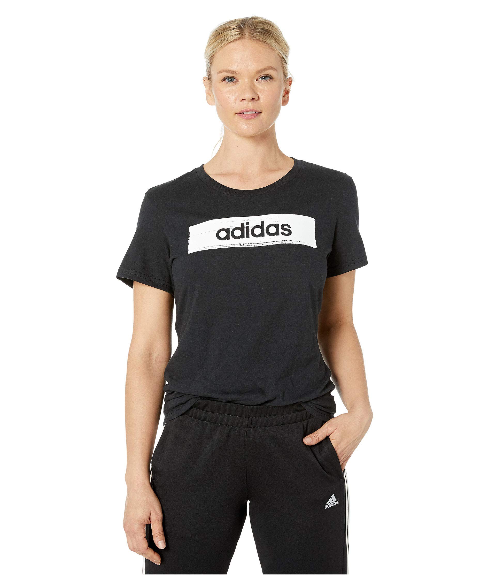 T-shirt adidas Linear Boxed Graphic tee manches courtes pour femme actif - 3