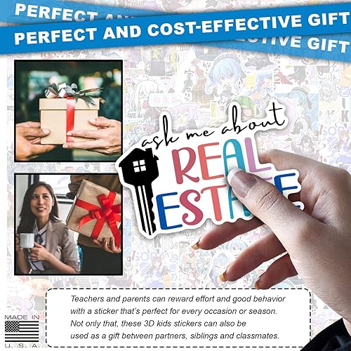 Miniatura 3 de Hadatka1921 Calcomanías con texto en inglés "Ask Me About Real Estate, Agent Worker Labor Day", impermeable, para automóvil, laptop, pared, ventana,