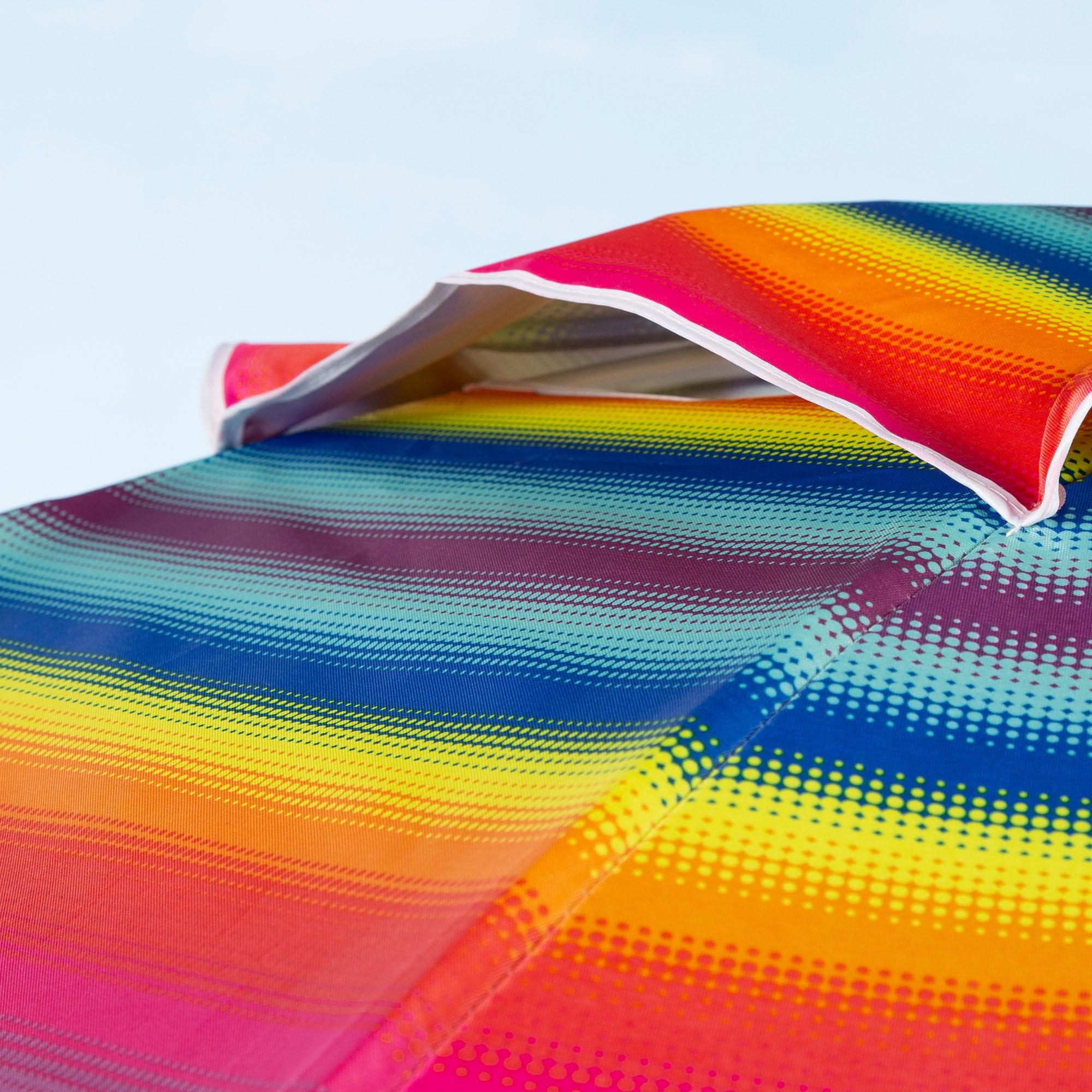 AKTIVE Ombrellone da spiaggia, 220 cm, antivento, tetto ventilato, palo da 28-32 mm, protezione UV 50, borsa portaoggetti inclusa, spiaggia