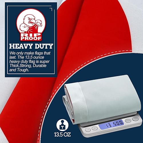 Miniatura 3 de Anley Bandera de Noruega de 3 capas de doble cara a prueba de rasgaduras de 3 x 5 pies, color vivo, cabecera de lona y resistente a las arrugas, las