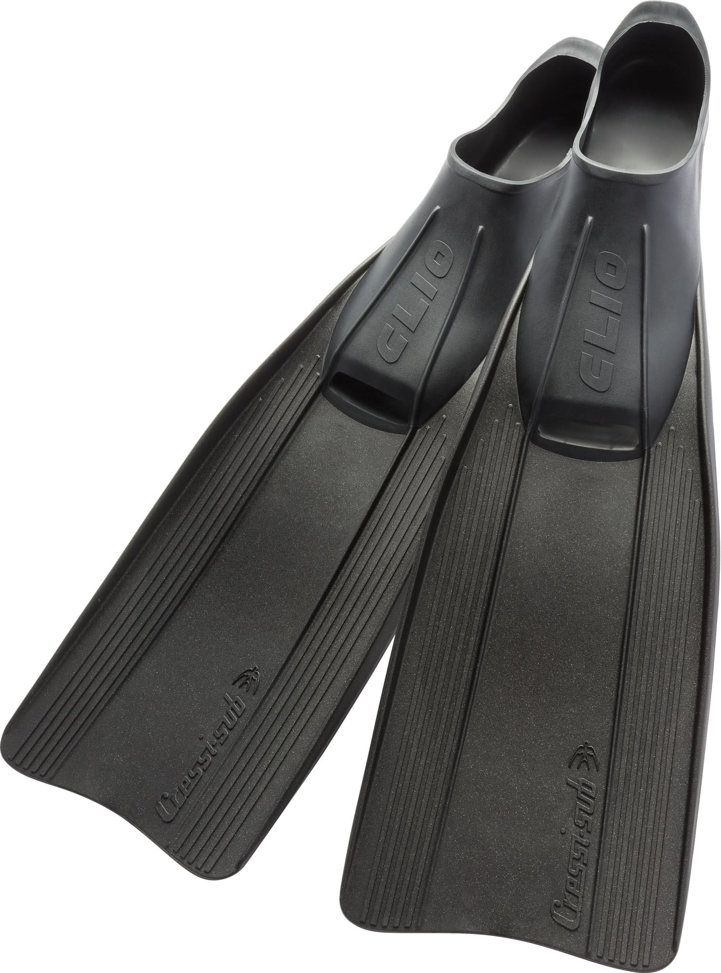 Cressi Clio Pinne da snorkeling e immersioni (Made in Italy), CA105047, Nero , EU 47/48 | 11.5/13