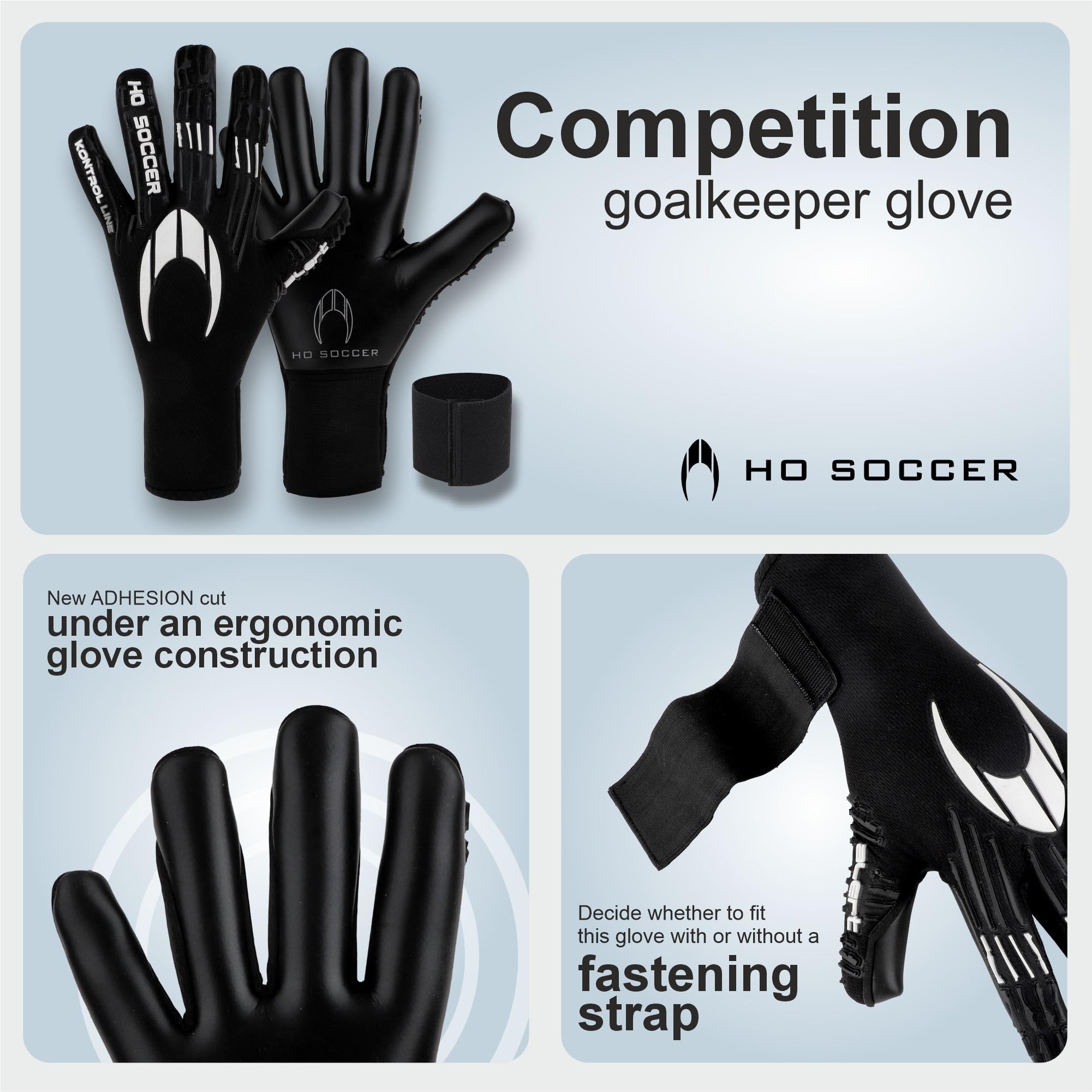 HO Soccer KONTROL Alert Blackout Guantes de Portero Unisex Adulto