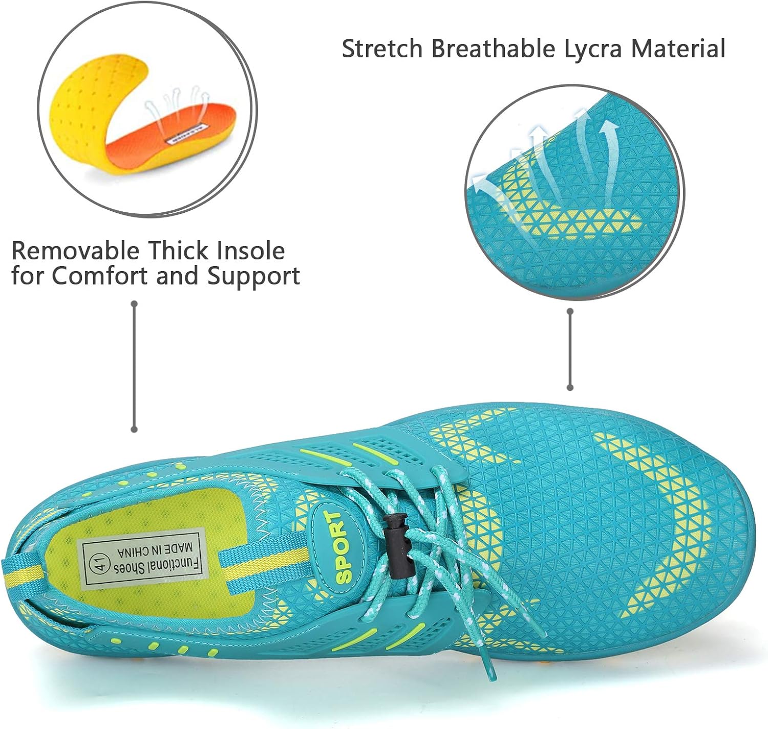 WateLves Water Shoes Mens Womens Beach Swim Shoes Quick-Dry Aqua Socks Pool Shoes for Surf Yoga Water Aerobics - Image 2