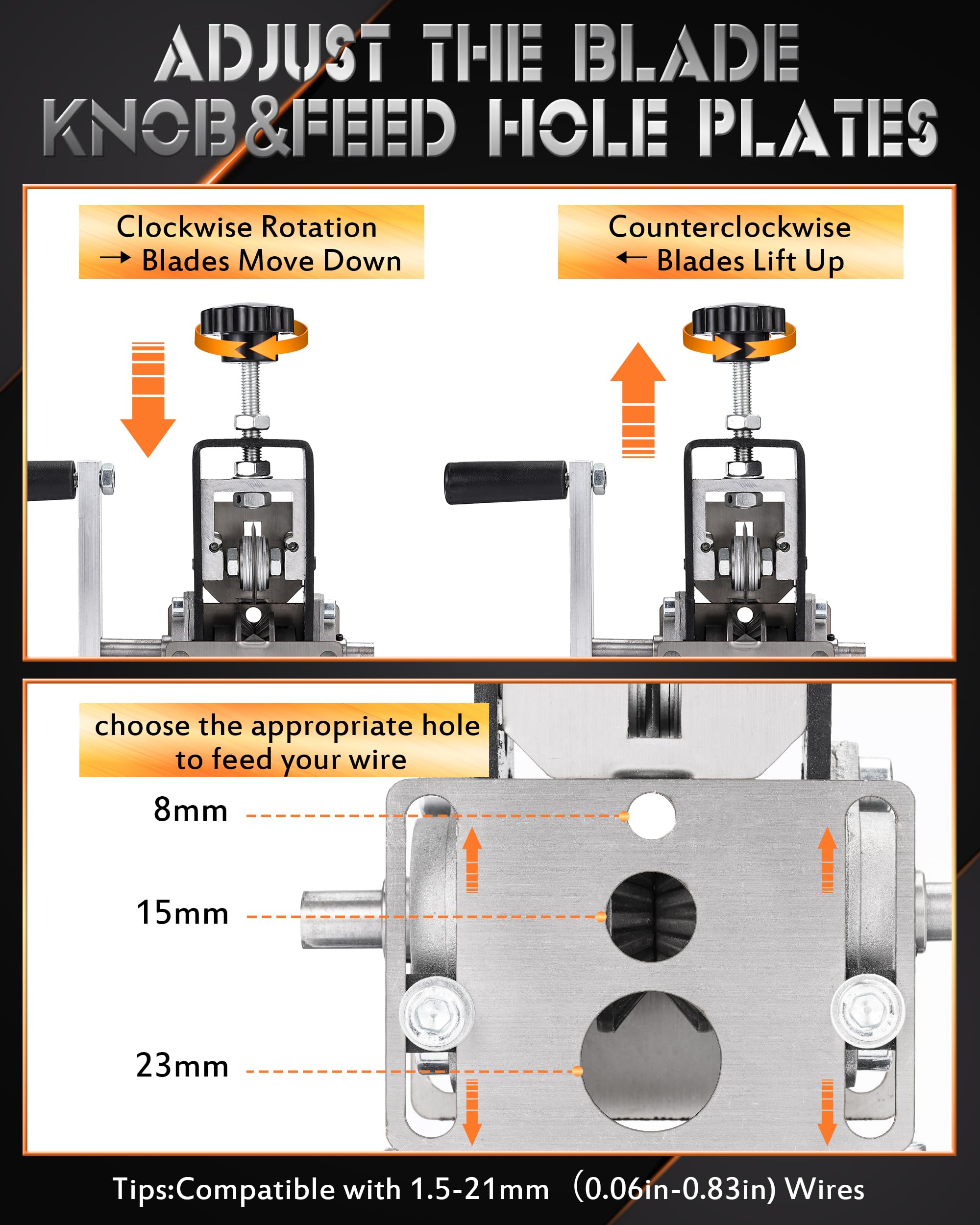 Manual Wire Stripping Machine - Drill & Hand Crank -4 Manual Wire Stripping Machine - Drill & Hand Crank -4