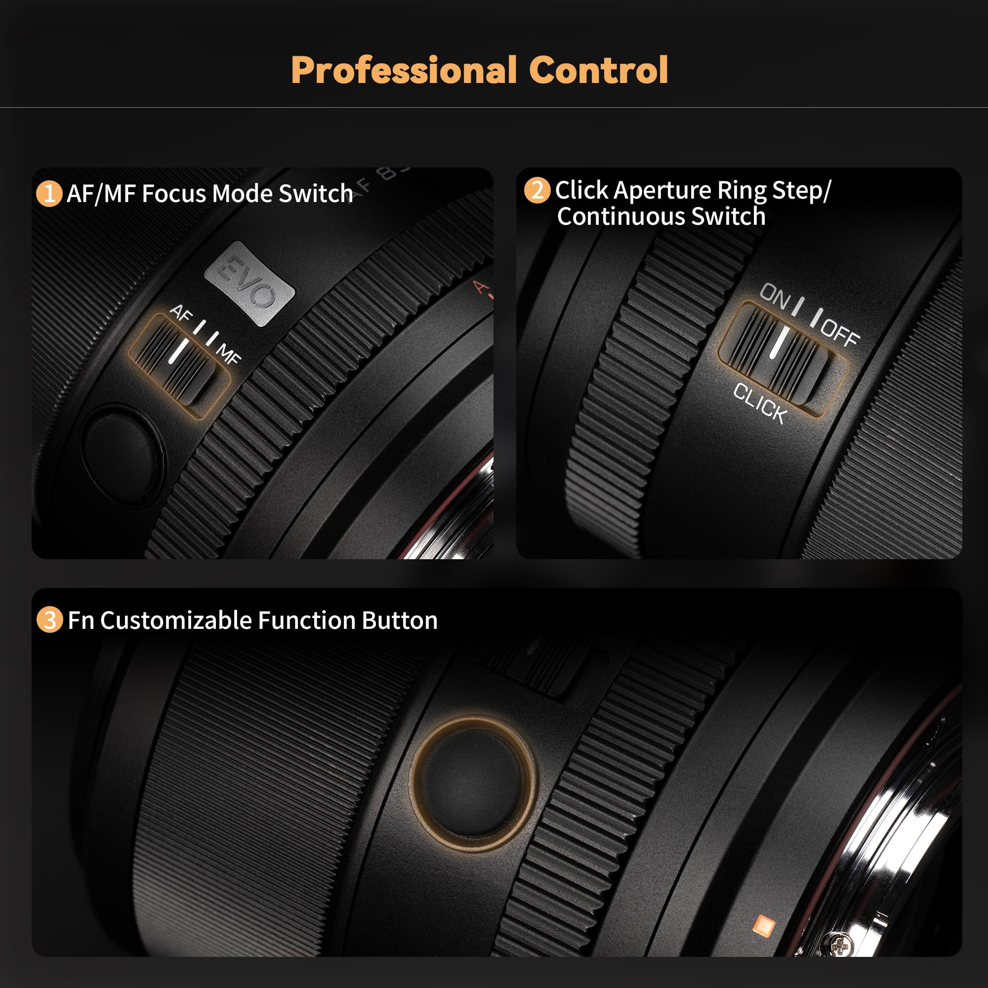 VILTROX AF 85mm F2.0 EVO Obiettivo della fotocamera Full Frame Messa a fuoco automatica leggero ritratto (per Nikon Z)