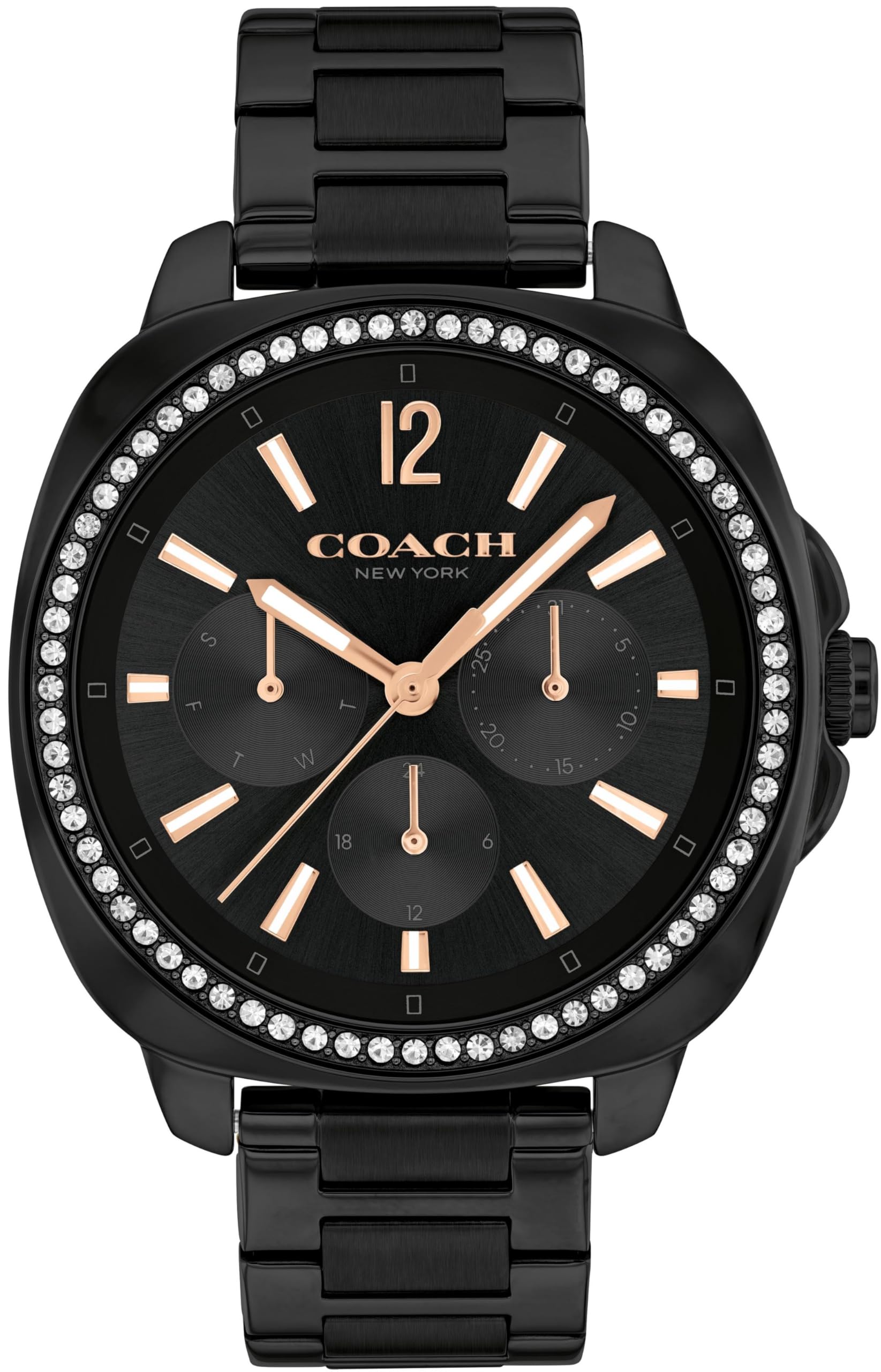 Amazon.co.jp: [COACH]腕時計 レディース KITT 黒文字盤 ステンレス