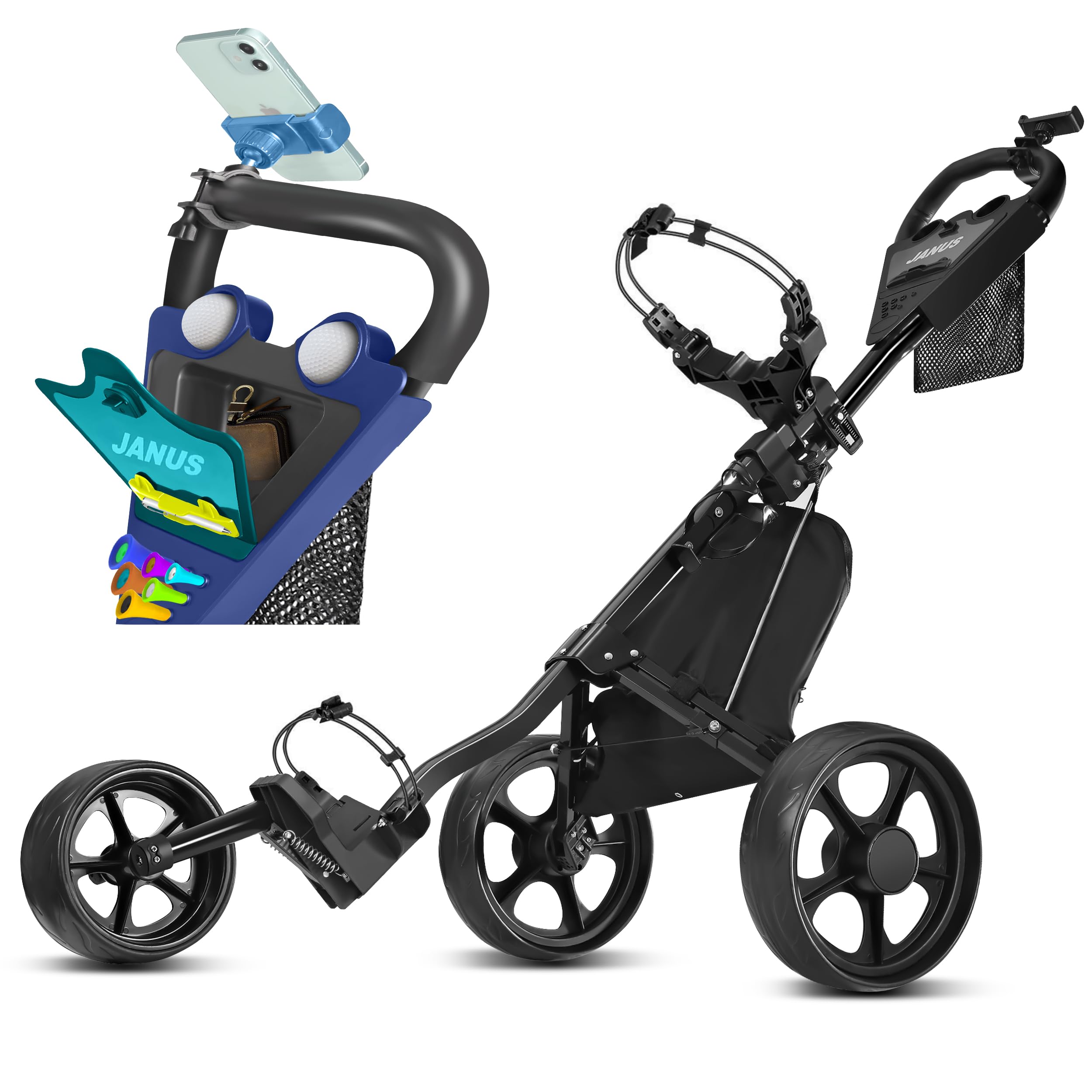 Buy JANUS Golf Cart, Foldable Golf Push cart,Golf Bag cart,Golf Pull