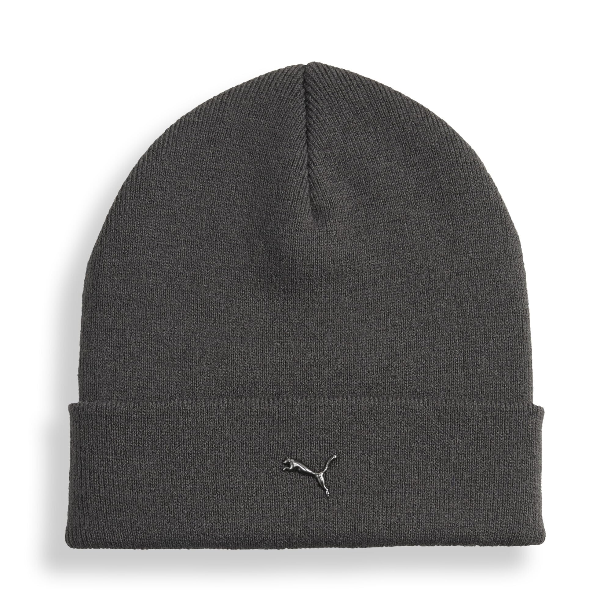 Puma Men's Beanies with High Crown Metal Cat High Crown Beanie, Dusky Gray, One Size