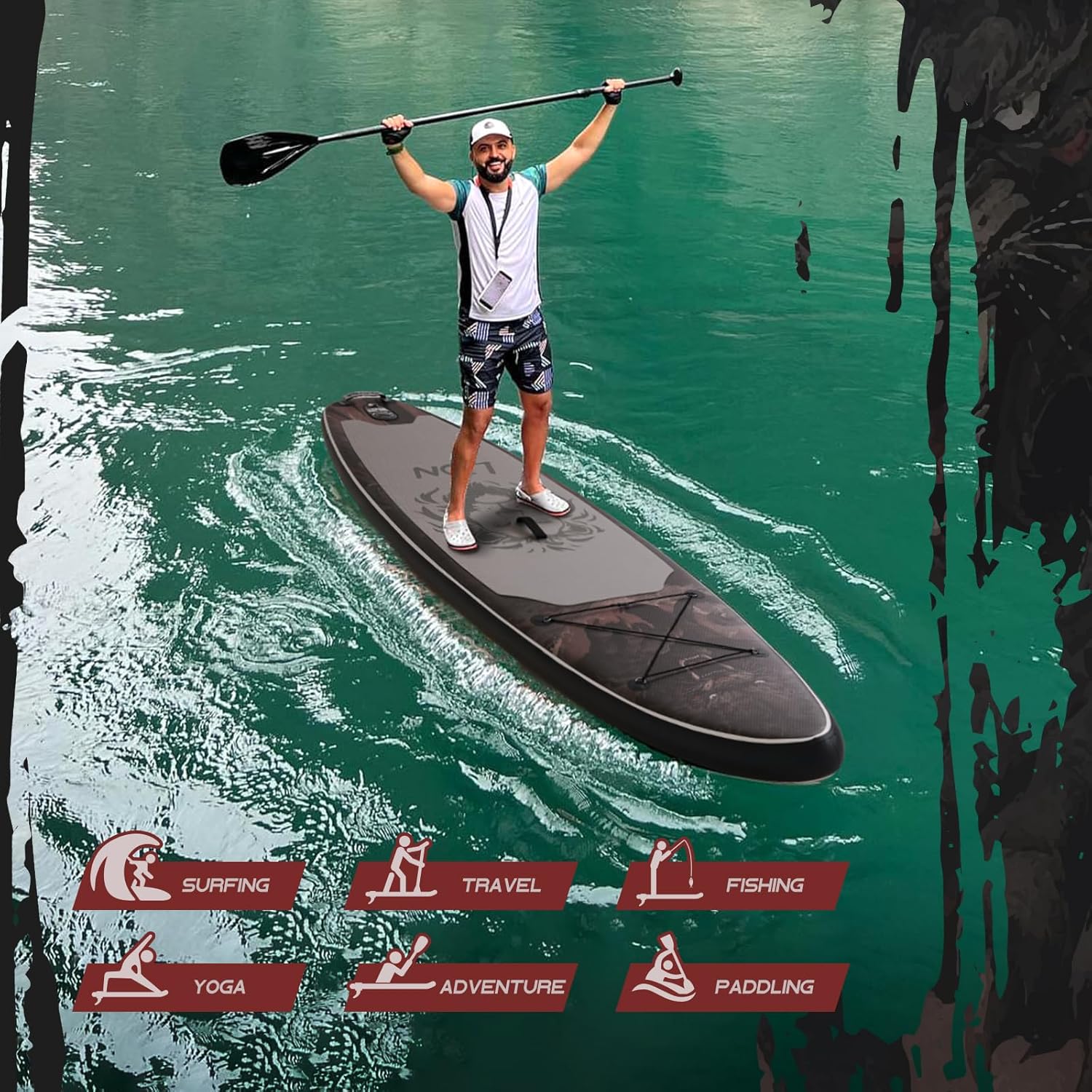 DAKUWAR Paddle Board 10'6''/10' Inflatable Stand Up Paddle Boards with SUP Accessories Ultra-Light Paddleboard Non-Slip Comfort Deck for Adults & Youth of All Skill Levels - Image 6