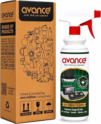 Avance Oily Stain Remover/Stain Remover/Kitchen Cleaner for Chimney, Gas Stove, Oven, Tiles | Heavy Duty Degreaser | Removes Oil, Stubborn Stains &…