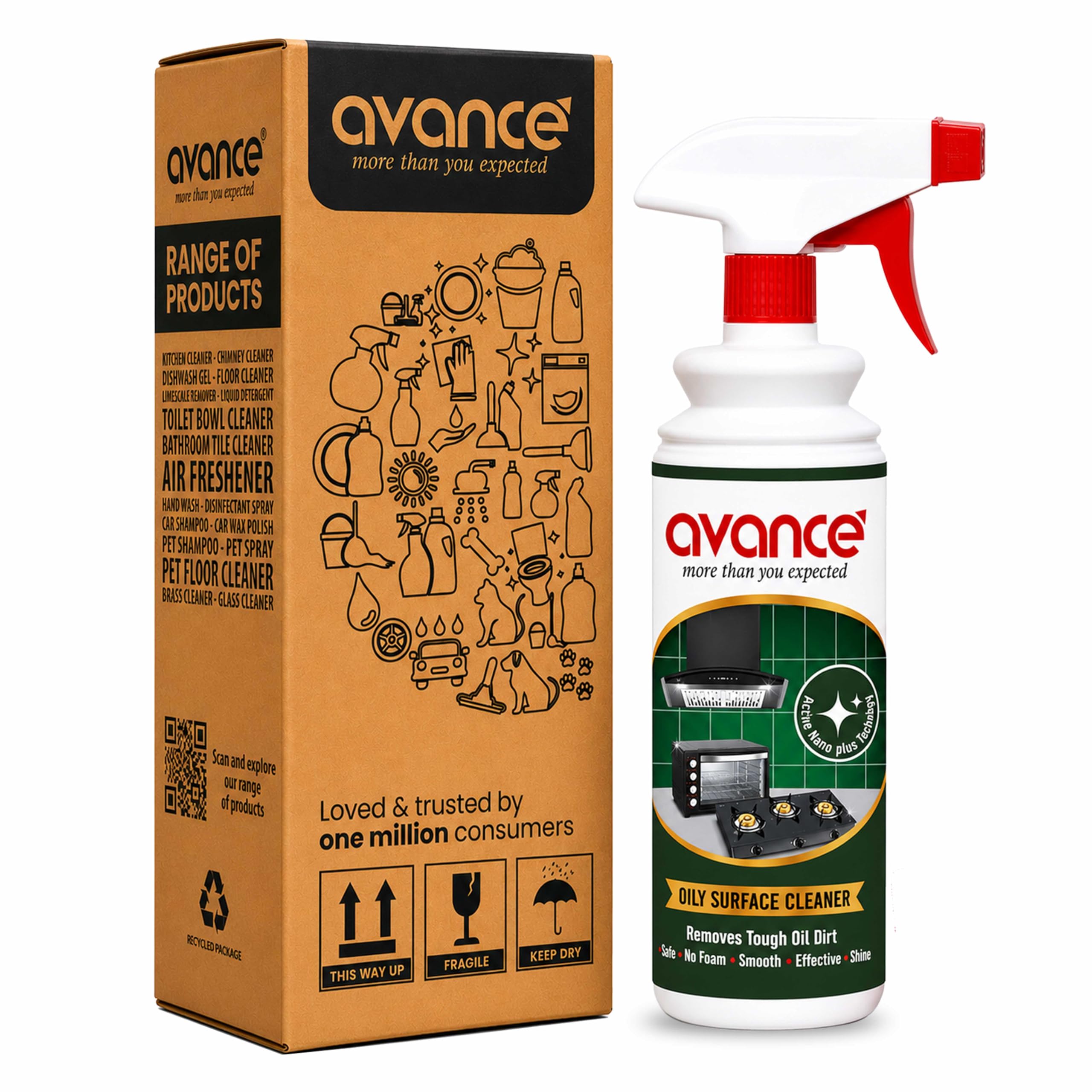 Avance Oily Surface Stain Remover Oven/Gas stove/Chimney Cleaner | Removes Tough stain, Oil, Grease, Wall, Sink, Countertop & Tiles Stains (500ml pack of 1)-image-41