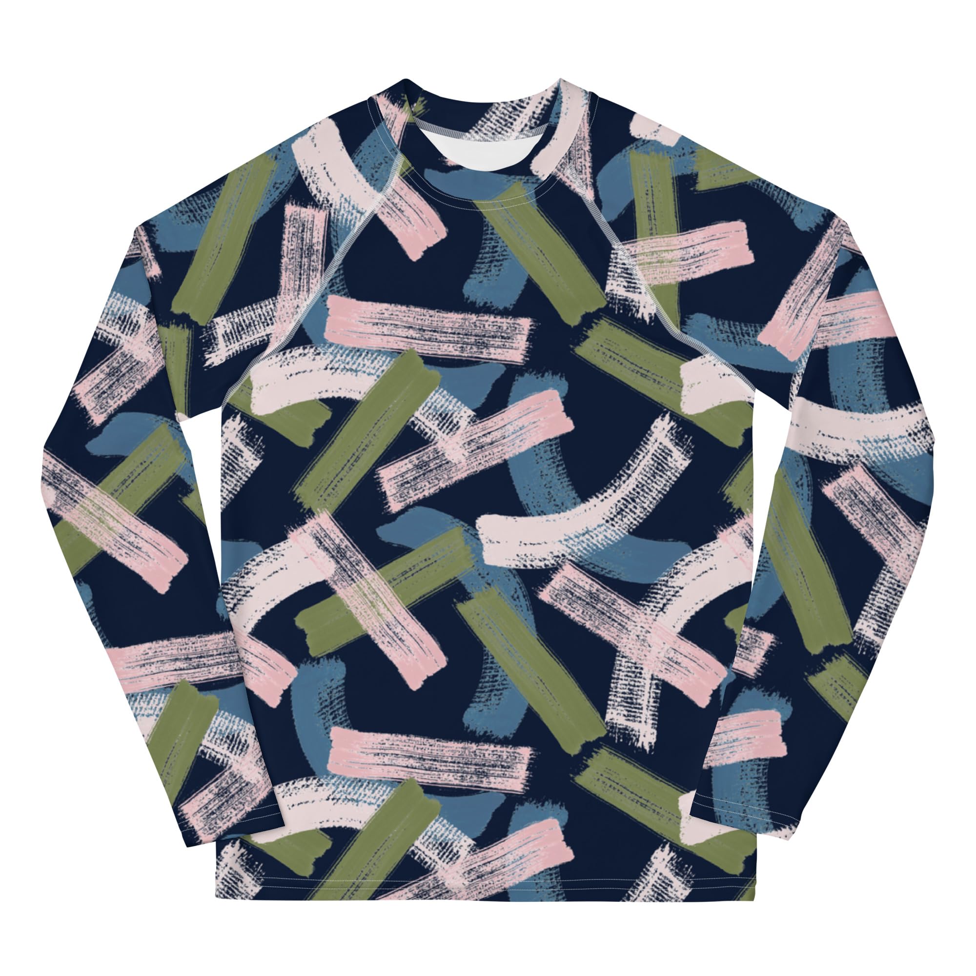 Rashguard Jugend Jungen, Langarm, Badeshirt, Schwimmshirt, Sonnenschutz, Badebekleidung, Schnelltrocknend, UPF 50+, Rash Top mit Print, Rash Guard Shirt, UV Shutz, Paintbrush, 134-158 cm