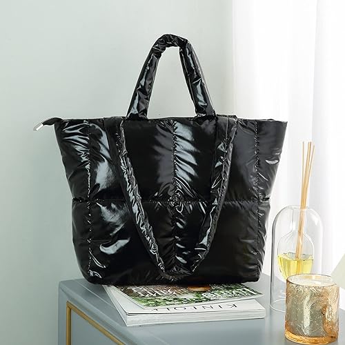 Miniatura 3 de Bolso de mano acolchado, bolso acolchado acolchado, bolso acolchado esponjoso, bolsa de hombro acolchada