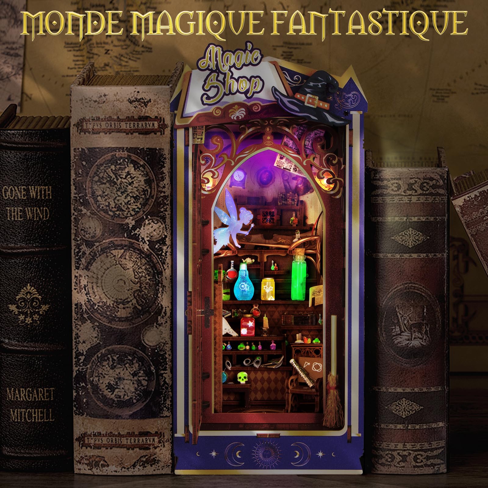 Maison Miniature DIY Book Nook,Cadeau Créatif Amoureux des Livres