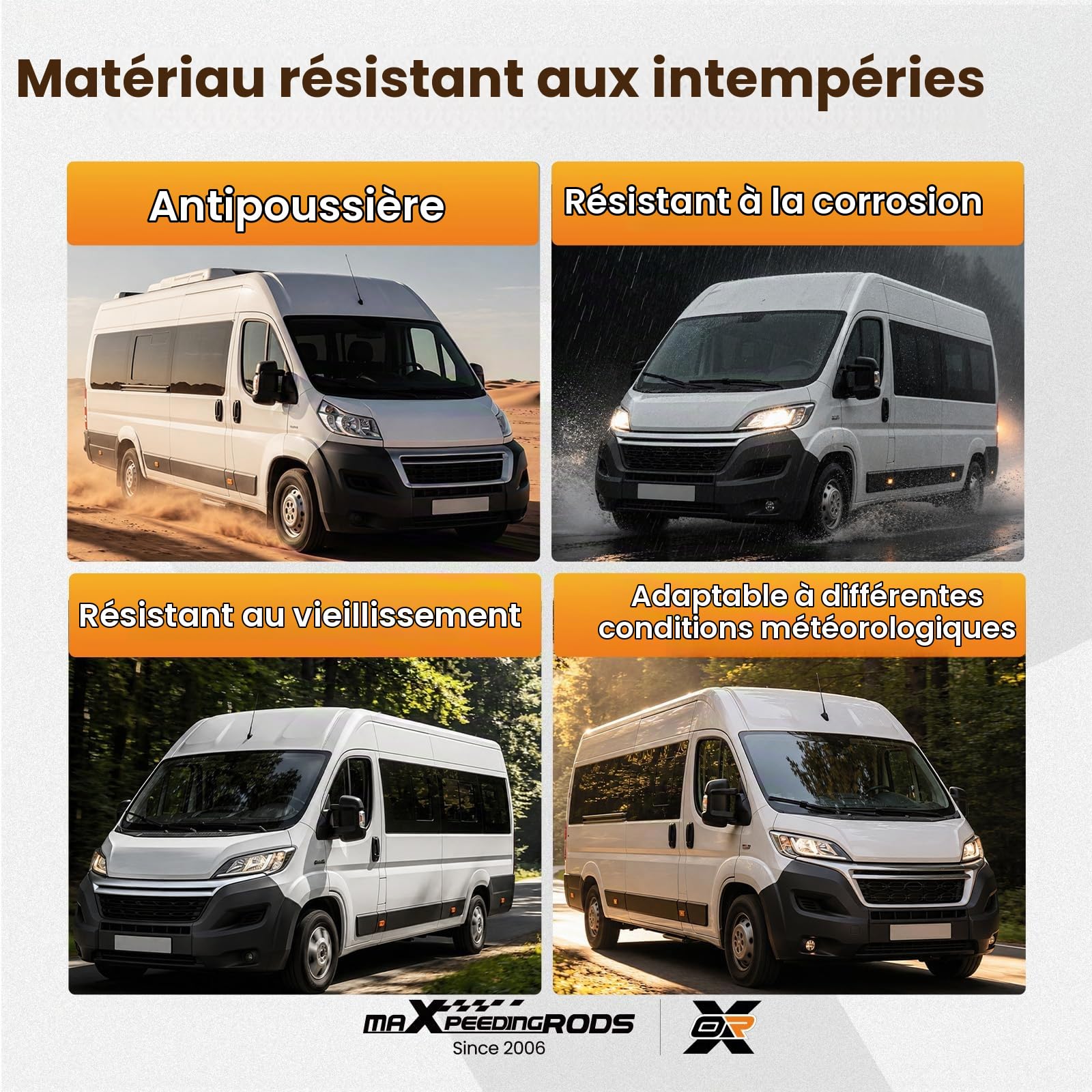 maXpeedingrods Jeu Complet de 3 Rouleaux Porte Coulissante Droite Pour Fiat Ducato 2006-2024 Pour Peugeot Boxer Pour Citroen Jumper 1344239080 9033.S3 68271843AA Haute Qualité Silencieuse