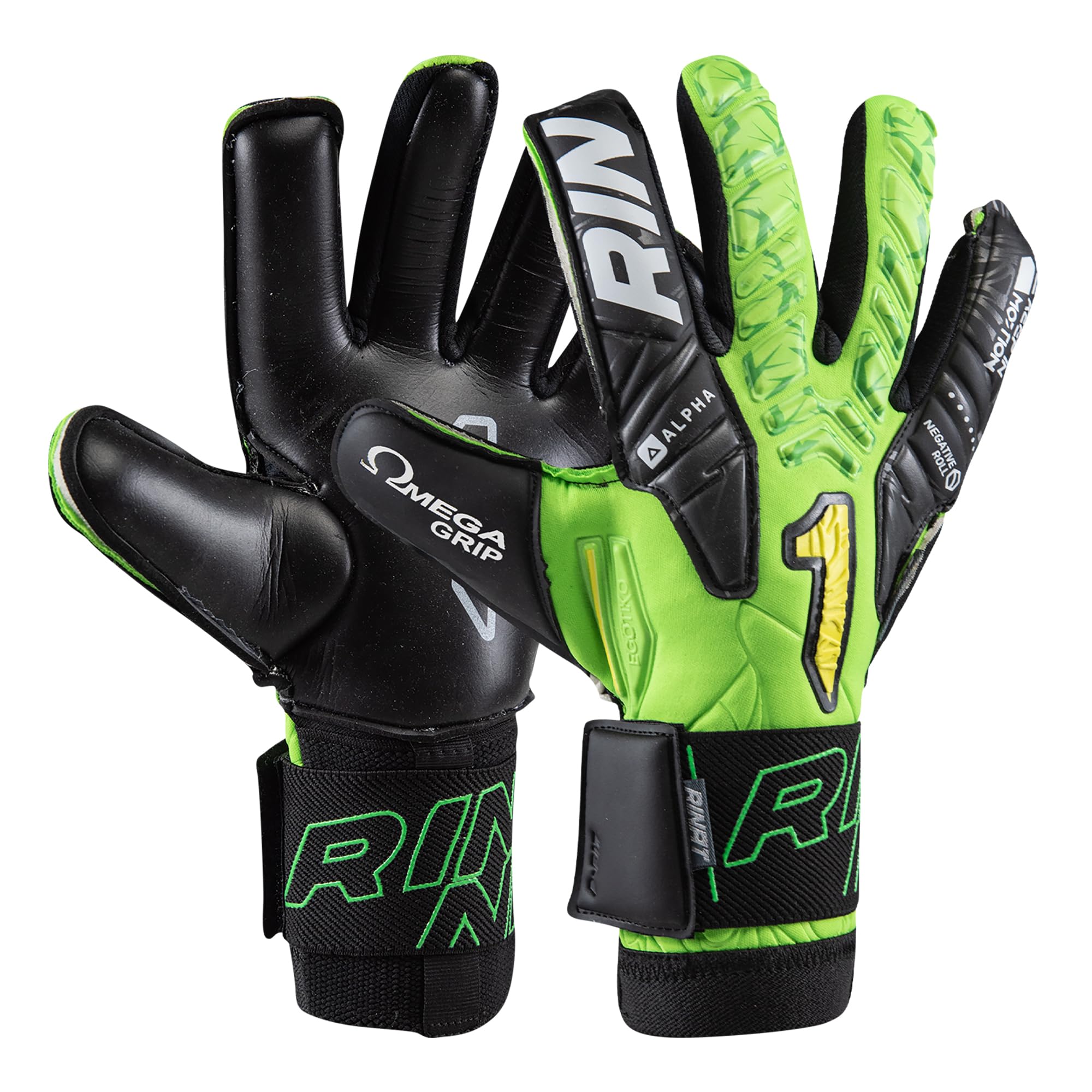 Rinat Goalkeeper Gloves Egotiko Avenger Alpha Adult Green Size 7