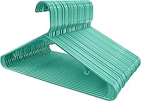 Vista 5 de Perchas de plástico Utopia Home, paquete de 50 - Percha para ropa con ganchos - Duradera y ahorradora de espacio (Agua)