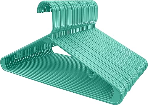 Vista 63 de Utopia Home Perchas de plástico, paquete de 30 unidades, perchas con ganchos, duraderas y ahorran espacio (negro)