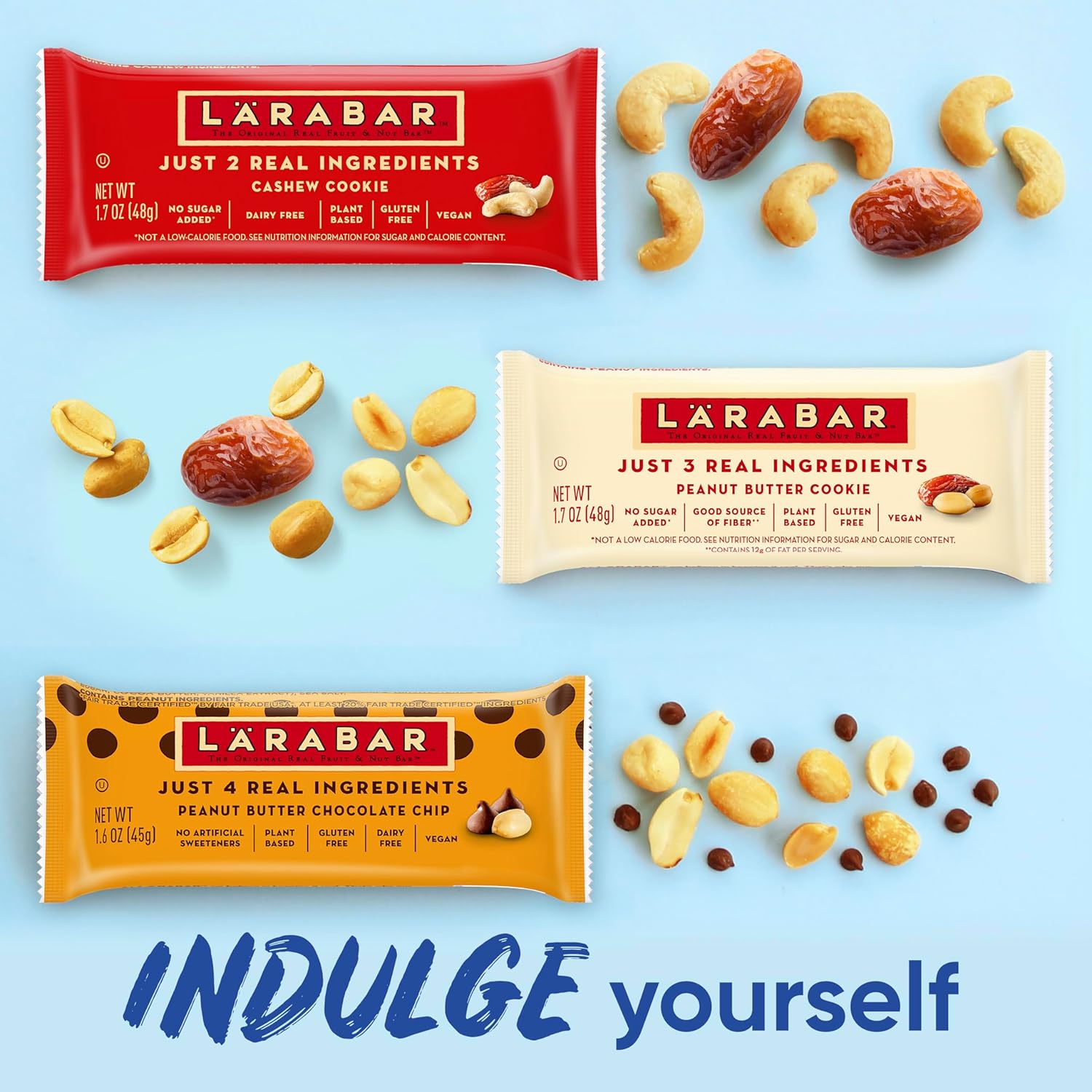 Larabar Variety Pack, Gluten Free Vegan Fruit & Nut Bars, 18 Bars, 1 lb 14 oz (Pack of 4)