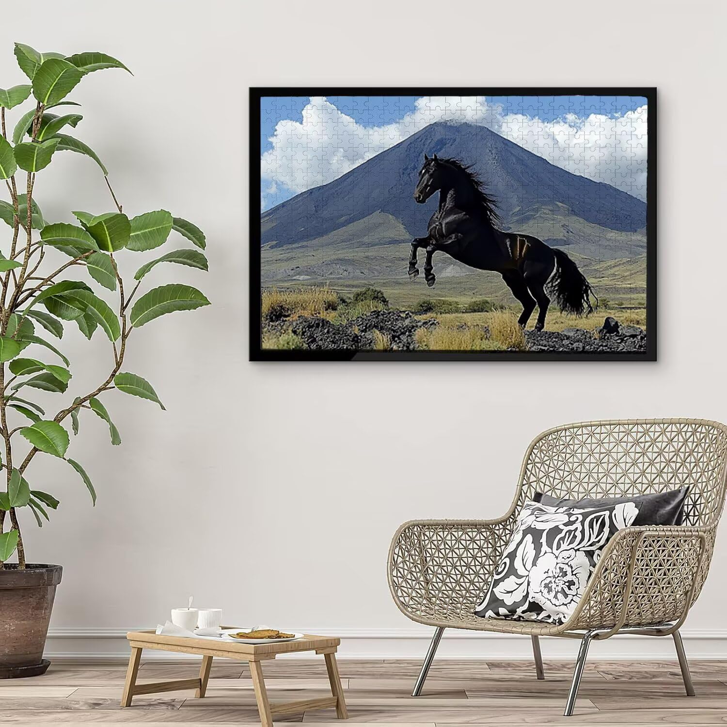Puzzle de Madera para Adultos 1000 Piezas - Animales Caballos, Obra de Arte de Juego de Rompecabezas para Adultos, Puzzle de Impresión de Alta Definición Multicolor, Pasatiempo Creativo Regalo d-162