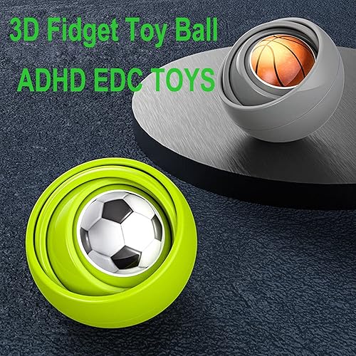 Miniatura 4 de Juguetes de giroscopio para aliviar el estrés juguete sensorial de mano para dedos juguete de escritorio para adultos verde