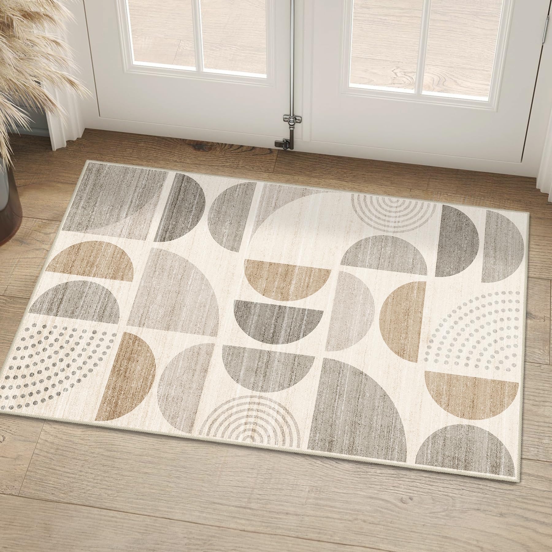 MUJOO Boho Small Rug Washable,2x3 Area Rugs for Entryway Bathroom Entry Entrance Kitchen,Front Door Mat Soft Throw Carpet Non Slip Indoor Modern