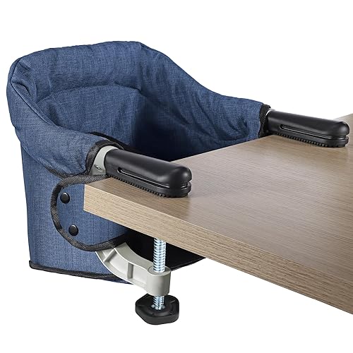 Silla de enganchar, Silla de bebé de enganchar, asiento de alimentación portátil plegable y plano, diseño de alta carga, se fija a la Silla de Mesa