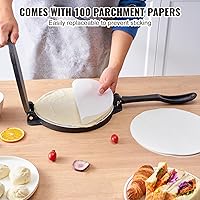 Vista 5 de VEVOR Prensa para Tortillas, Máquina para Tortillas y Roti de 8 Pulgadas, Prensa Tortilladora de Hierro Fundido Resistente, Máquina Pataconera