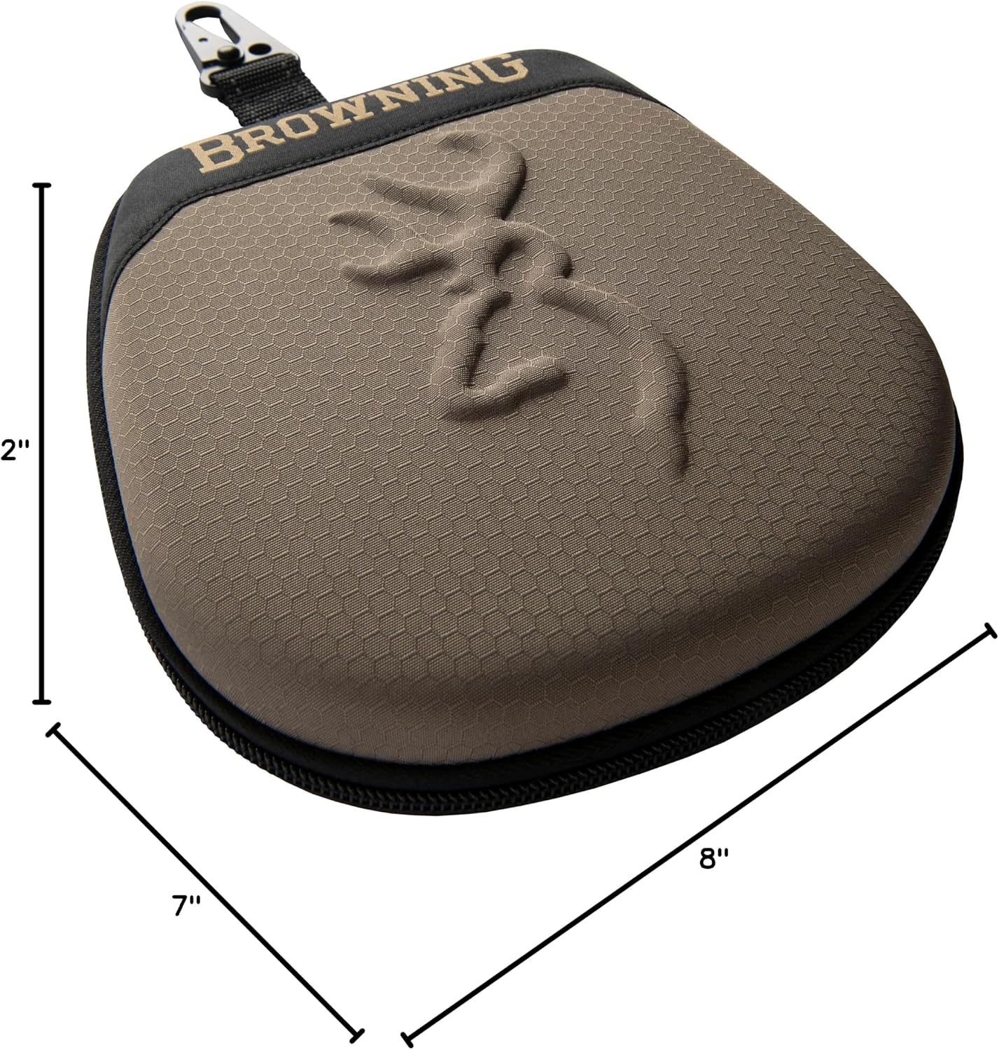 Browning Portable Dual Feeding Pet Dish, Compact, Packable Water & Food Bowls with Convenient Carrying Case and Belt Clip, Elk, One Size