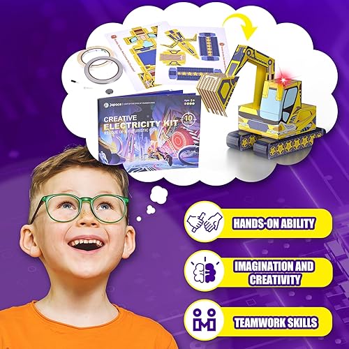 Miniatura 5 de Japace Kits de ciencia de electricidad para niños de 8 a 10 a 12 a 14 años, 10 proyectos STEM, actividades de circuitos eléctricos, experimentos de