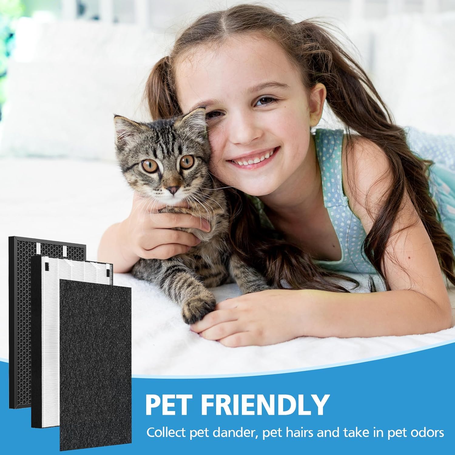 2 Sets Air220 Air 320 Filter Replacement Compatible with Bissell Air320 Air220 2768A 2609A, Include 2 Pack 2678 HEPA+Pre Filters, 2 Pack 2677 Replacement Carbon Filters, Compare Part 2677, 2678, 2804 - Image 7