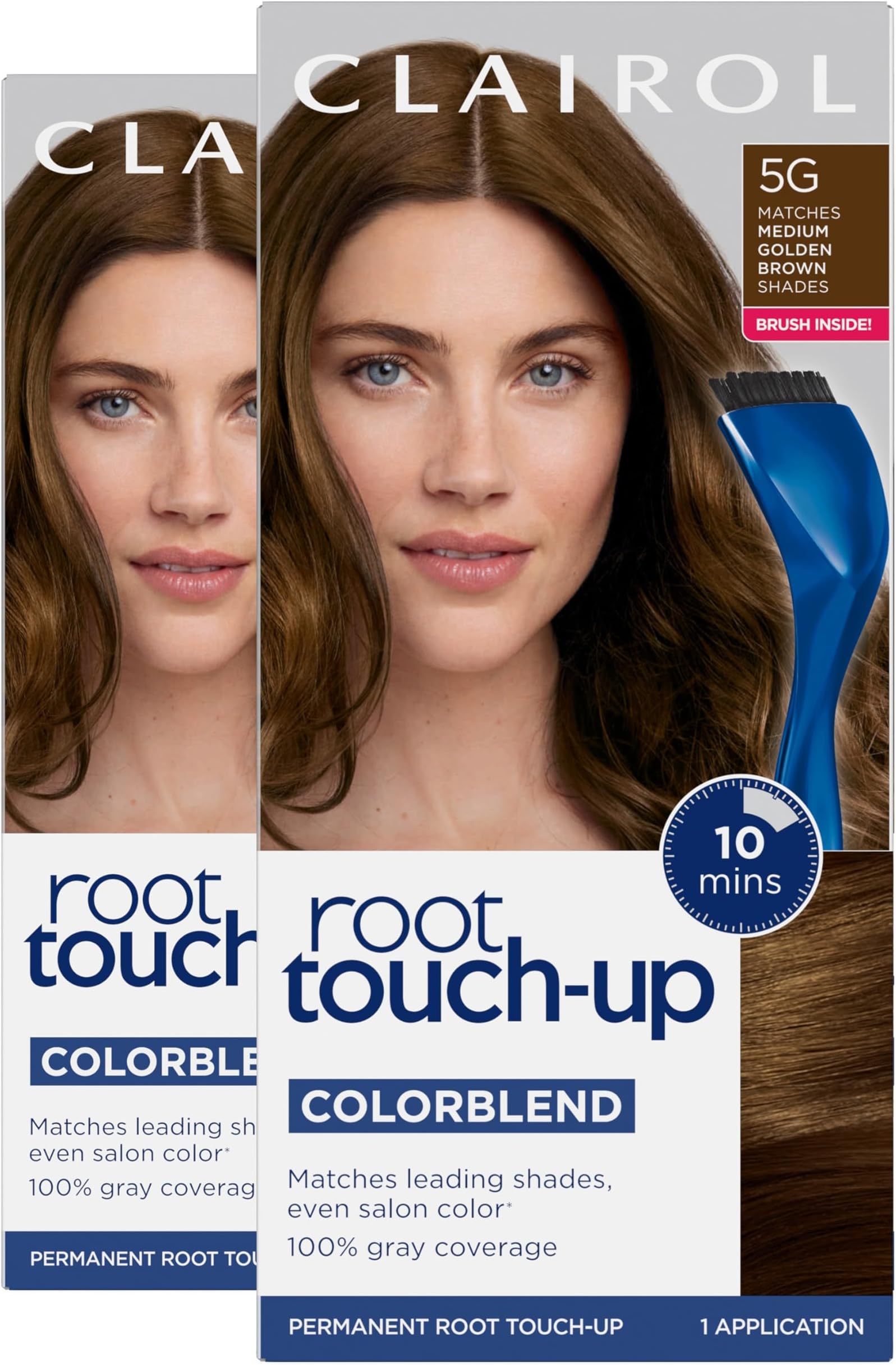 Clairol Nice 'n Easy Root Touch-Up, 5G Medium Golden Brown, Permanent Hair Color, 1 Kit (Pack of 2) by Clairol