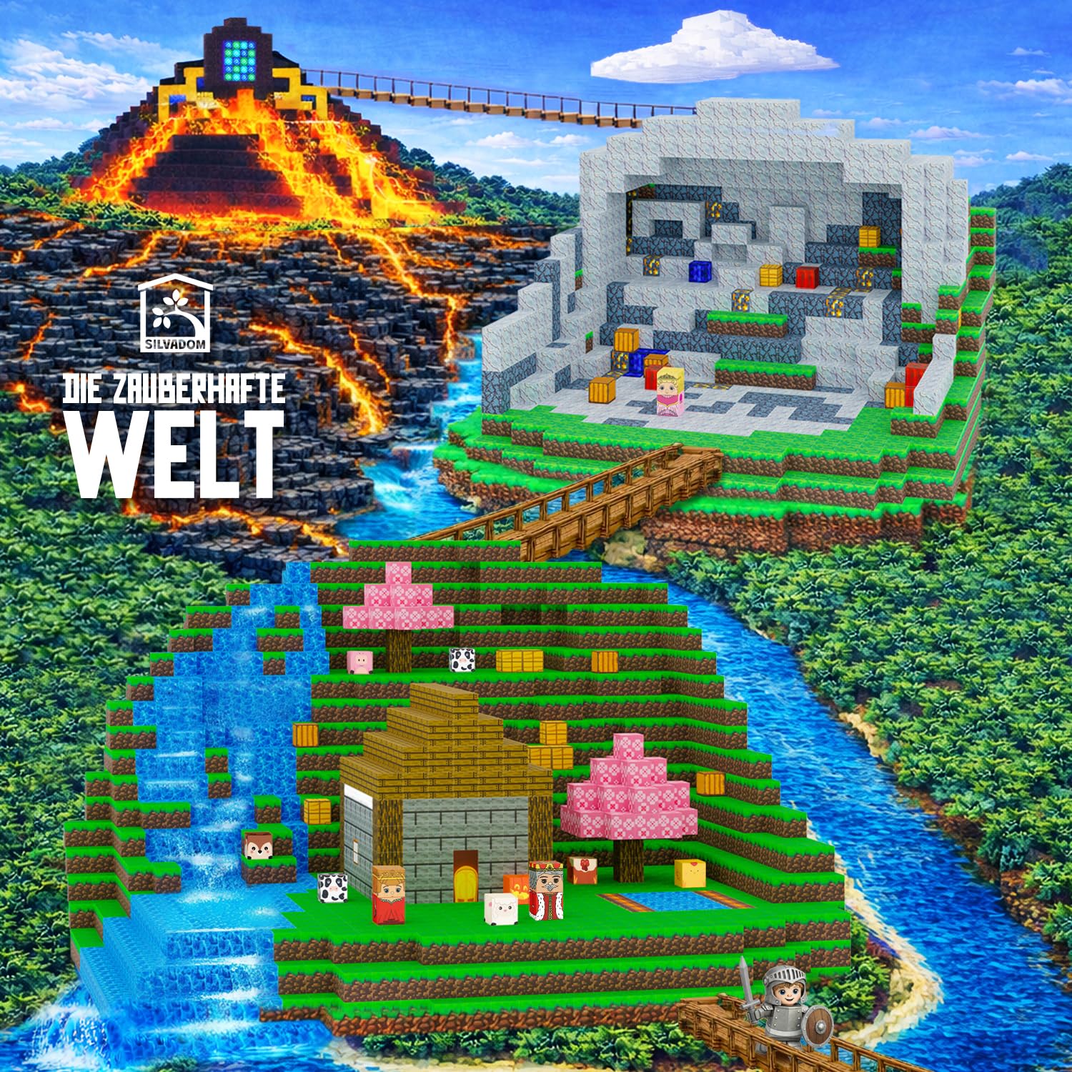 660 Magnetische Bausteine I Magisches Magnetspielzeug Kinder ab 3 Jahre, Pixel Blocks & Magnetic Toys I Magnet Bausteine für Kinder entdecken, Kreativität und Motorik fördern (All-in-One)