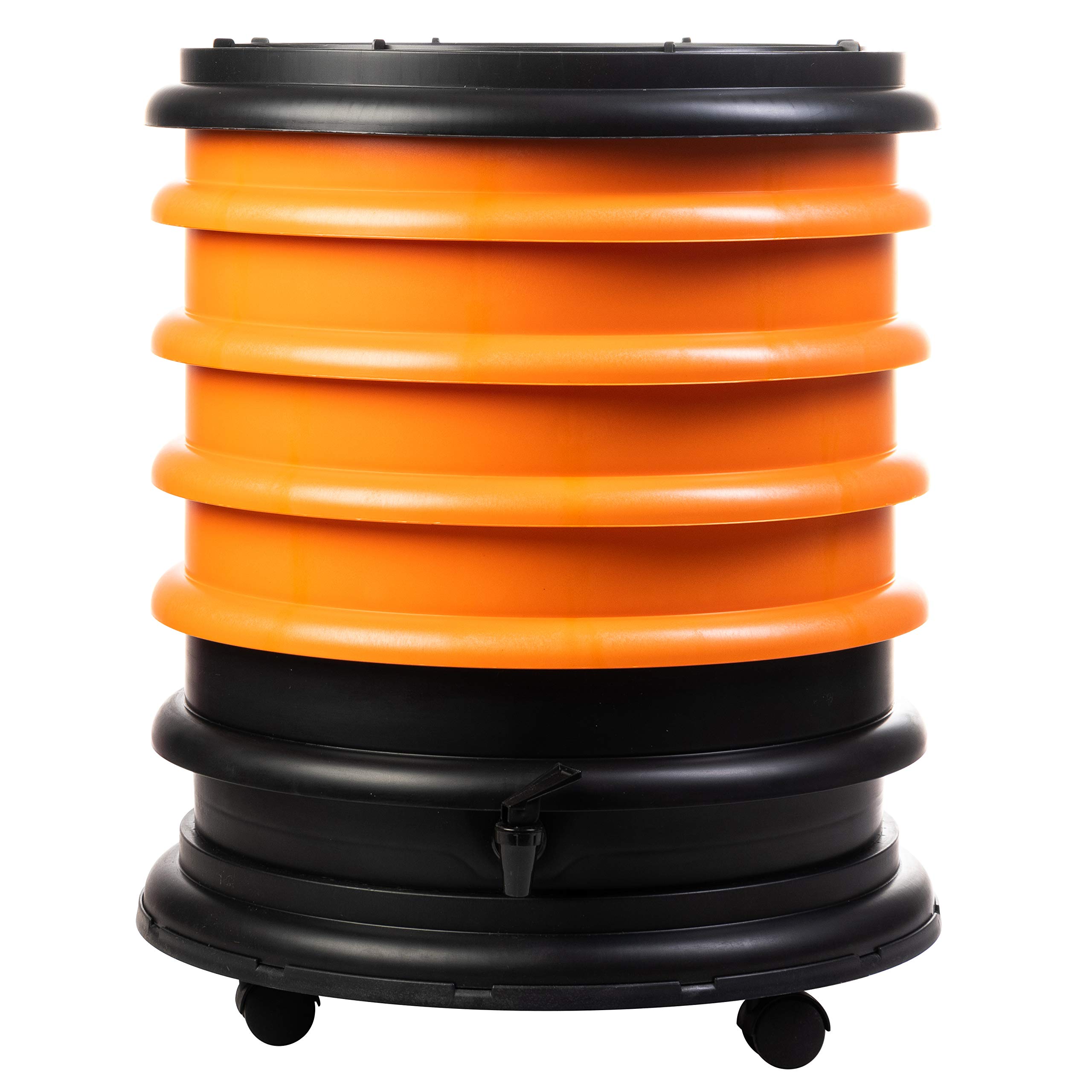 WormBox : Wurmkomposter Wurmfarm mit 4 Schalen Orange - 64 Liter