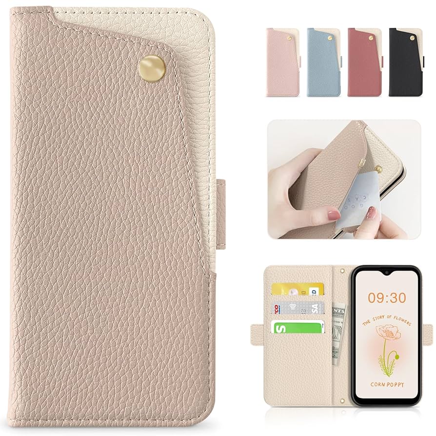 Amazon.co.jp: CASSYOOK 適用 aquos wish4 ケース 手帳型