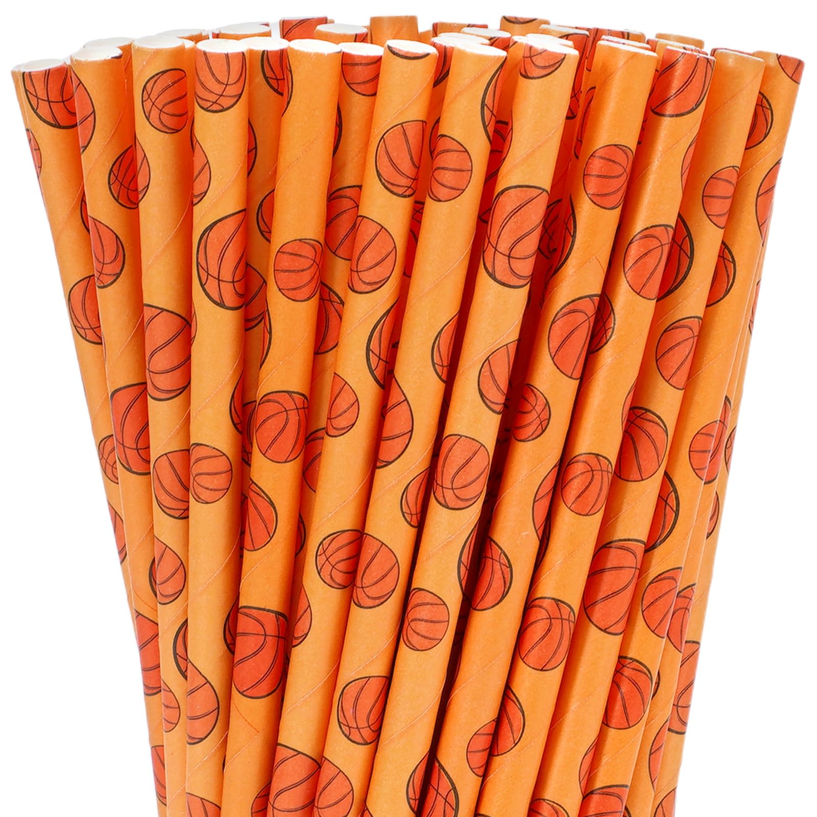 Pailles jetables en papier sport pour jus de fruits et décoration de table de anniversaire