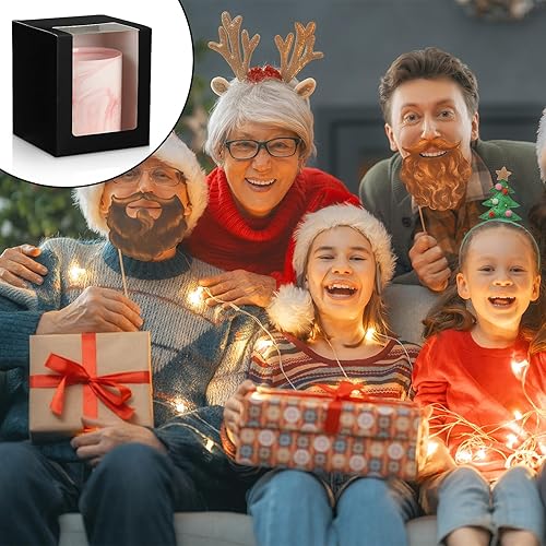 Miniatura 6 de Yungyan Paquete de 50 tazas cajas de regalo, caja de embalaje de regalo transparente para espacios en blanco, tazas de café de sublimación, 11